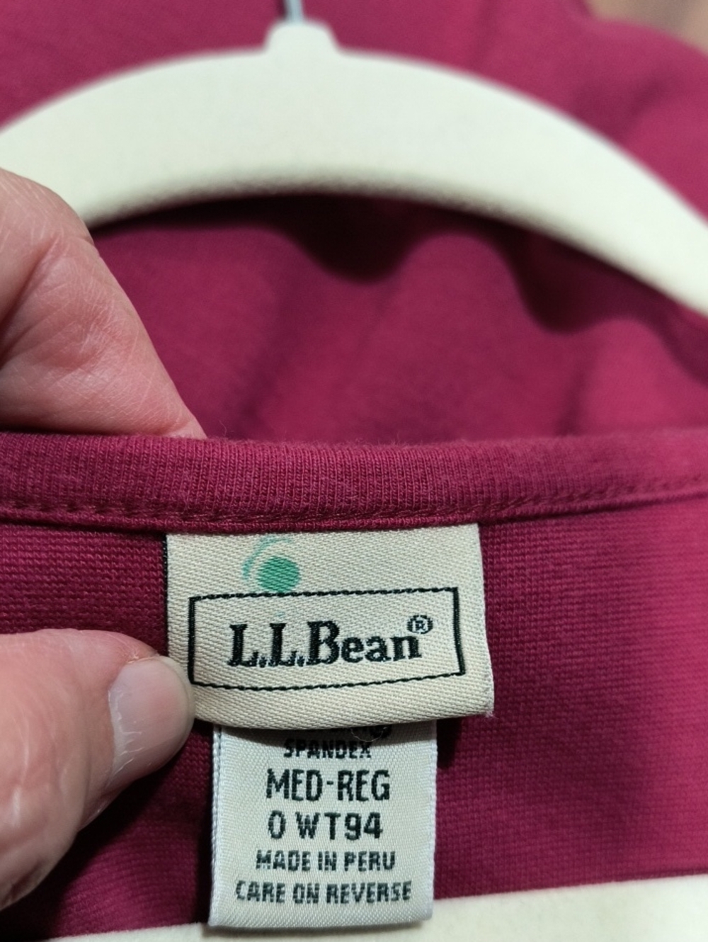 LL bean Maxi Dress Medium Supima Cotton Modal Red Burgundy - Picture 3 of 5